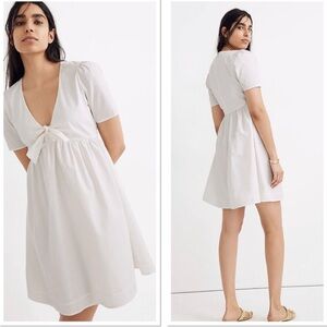 Madewell Cream Puff Sleeve Mini Dress